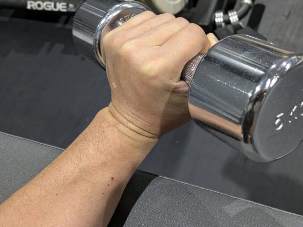 逆ダンベルリストカール画像