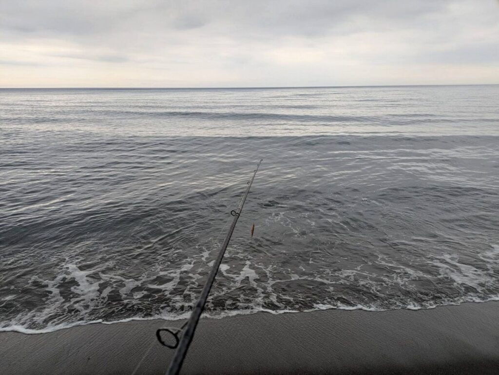 サーフで釣りをしている画像