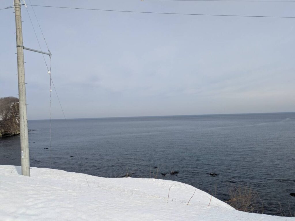 石狩湾の海