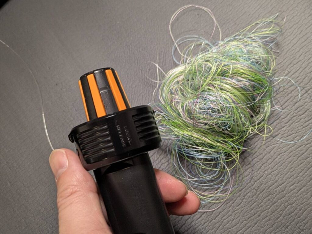 巻き取ったライン